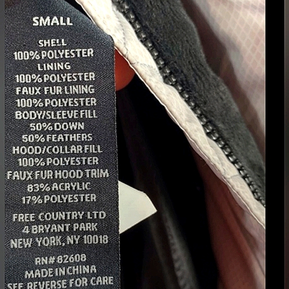 HEAVY FILL DOWN! "Free Country" Women’s Small "Power Down" Ski Jacket - Picture 6 of 7